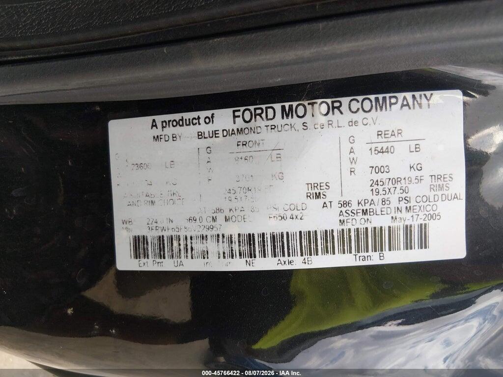 3FRWF65F86V229957 2006 FORD F-650 photo no. 8