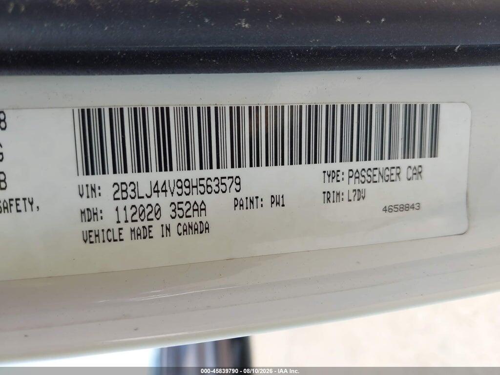 2B3LJ44V99H563579 2009 DODGE CHALLENGER photo no. 9