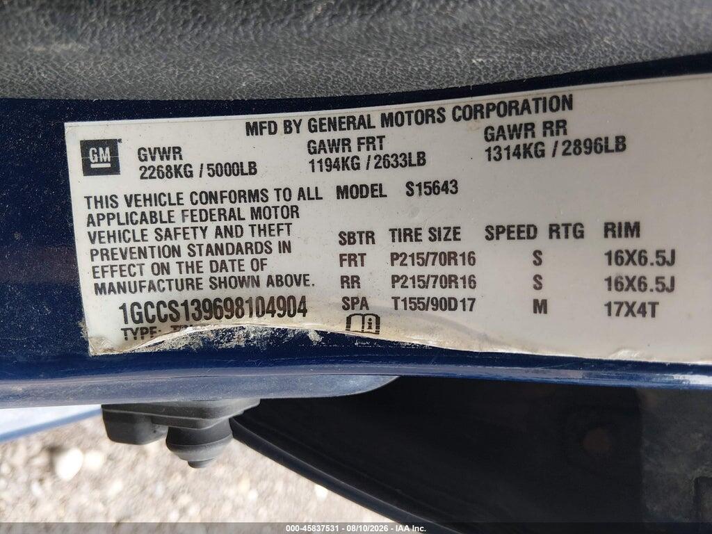 1GCCS139698104904 2009 CHEVROLET COLORADO photo no. 9