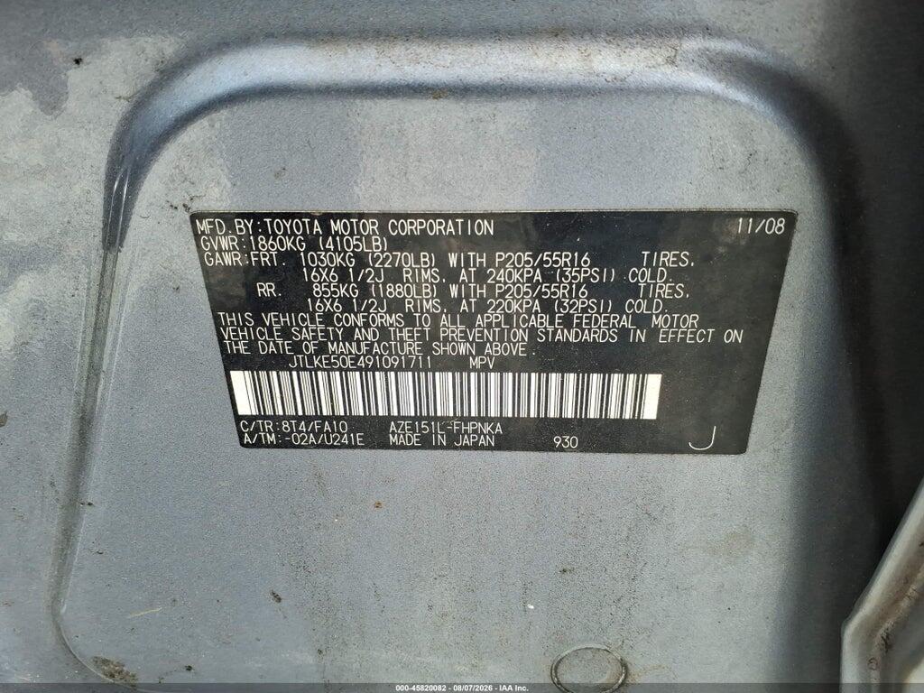 JTLKE50E491091711 2009 SCION XB photo no. 9