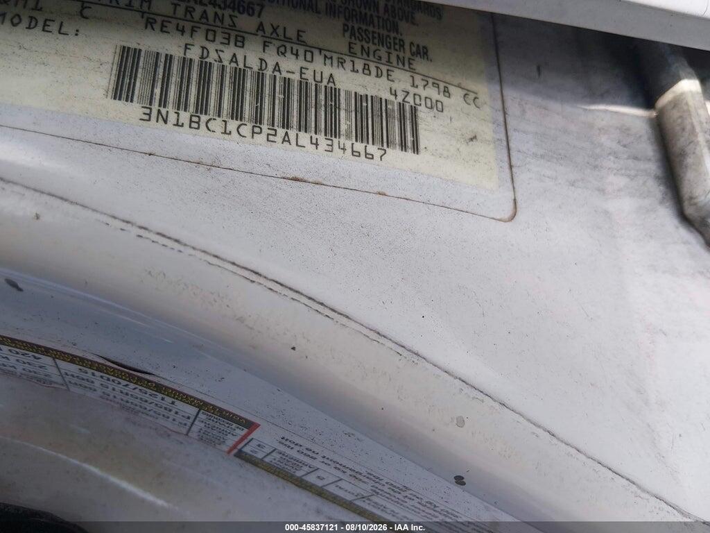 3N1BC1CP2AL434667 2010 NISSAN VERSA photo no. 9