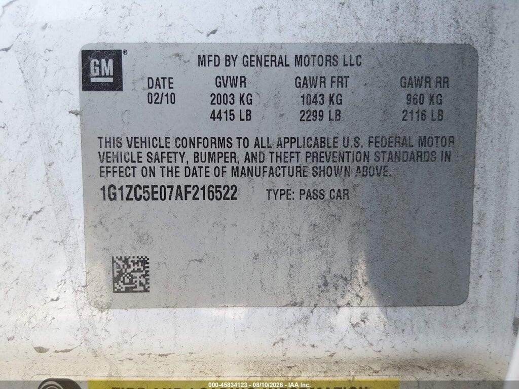 1G1ZC5E07AF216522 2010 CHEVROLET MALIBU photo no. 9