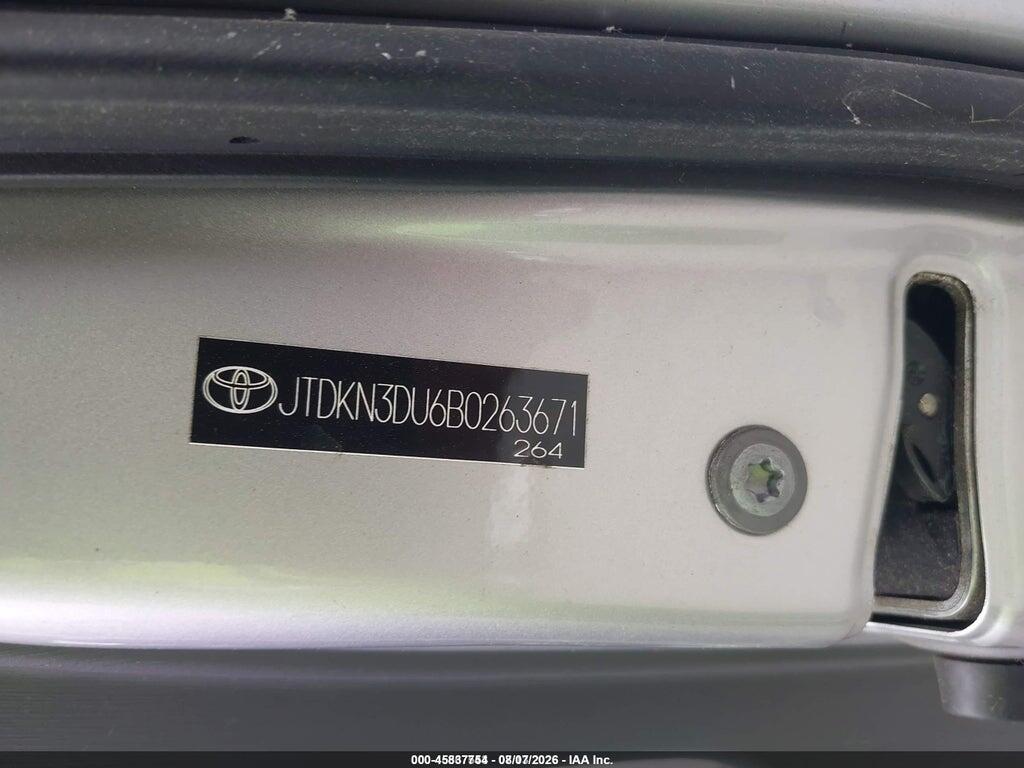 JTDKN3DU6B0263671 2011 TOYOTA PRIUS photo no. 9