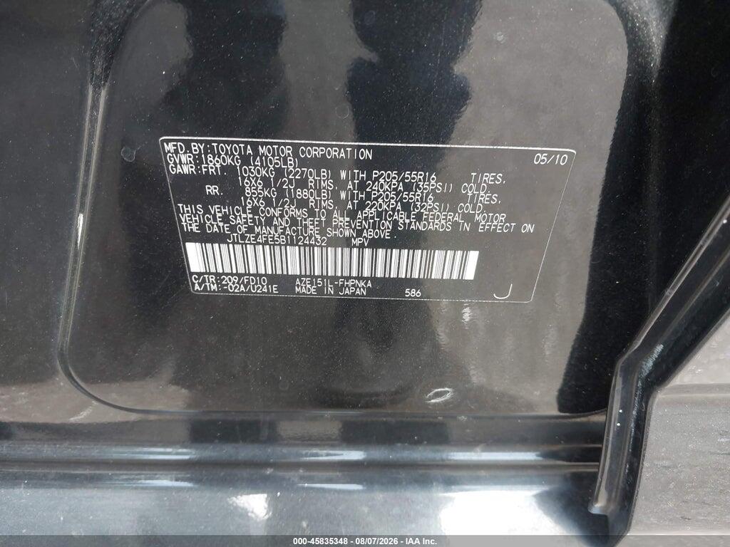 JTLZE4FE5B1124432 2011 SCION XB photo no. 9