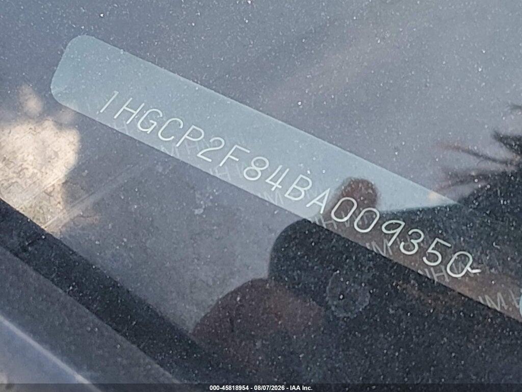 1HGCP2F84BA009350 2011 HONDA ACCORD photo no. 9