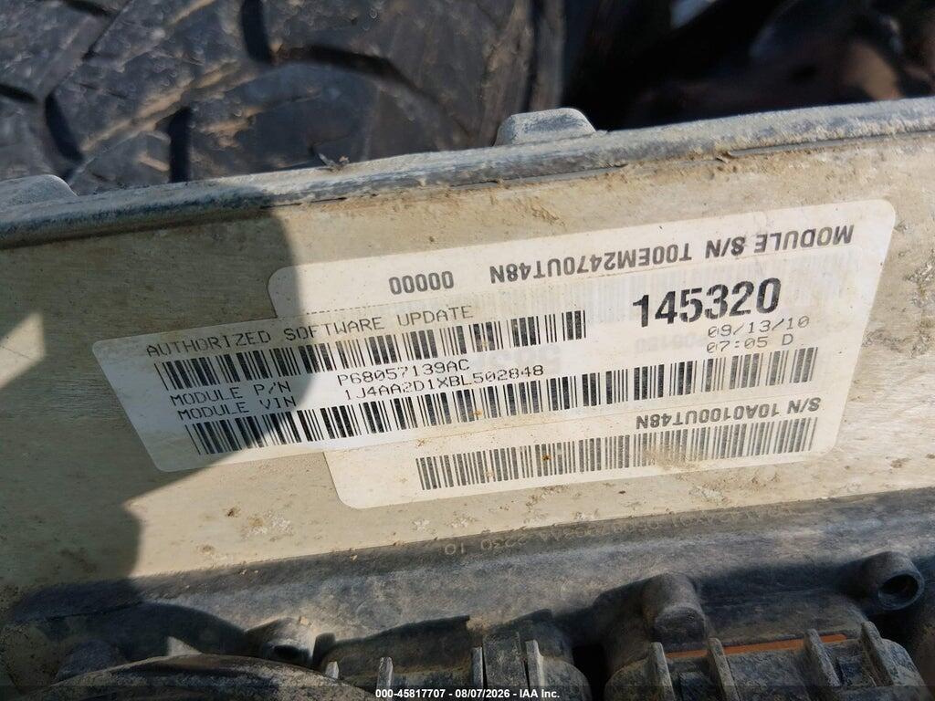 1J4AA2D1XBL502848 2011 JEEP WRANGLER photo no. 9