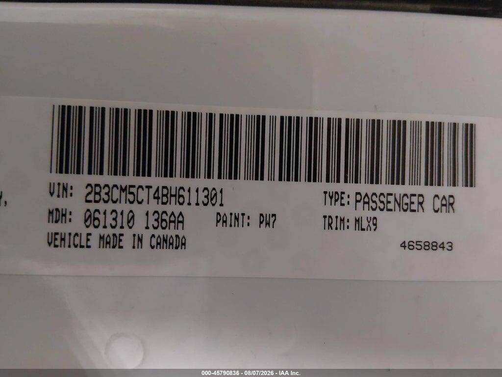 2B3CM5CT4BH611301 2011 DODGE CHARGER photo no. 9