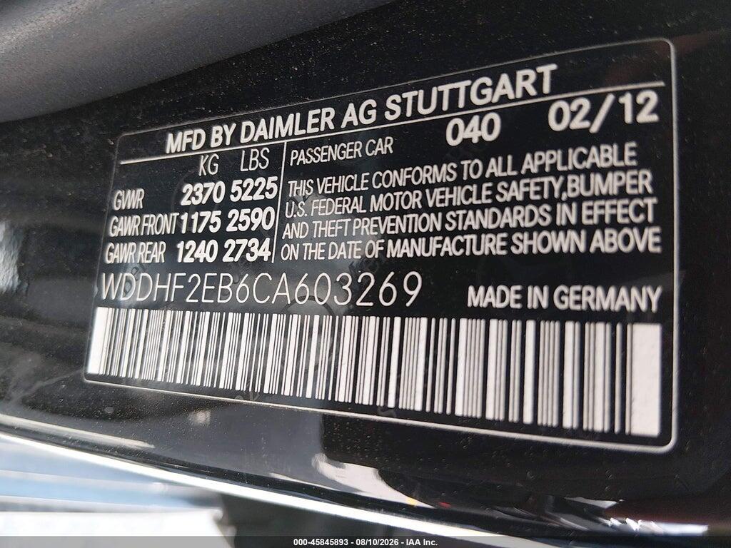 WDDHF2EB6CA603269 2012 MERCEDES-BENZ E 350 BLUETEC photo no. 9