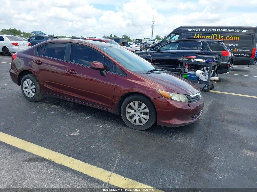 19XFB2F57CE065488 2012 HONDA CIVIC photo no. 1
