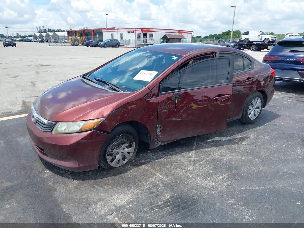 19XFB2F57CE065488 2012 HONDA CIVIC photo no. 2