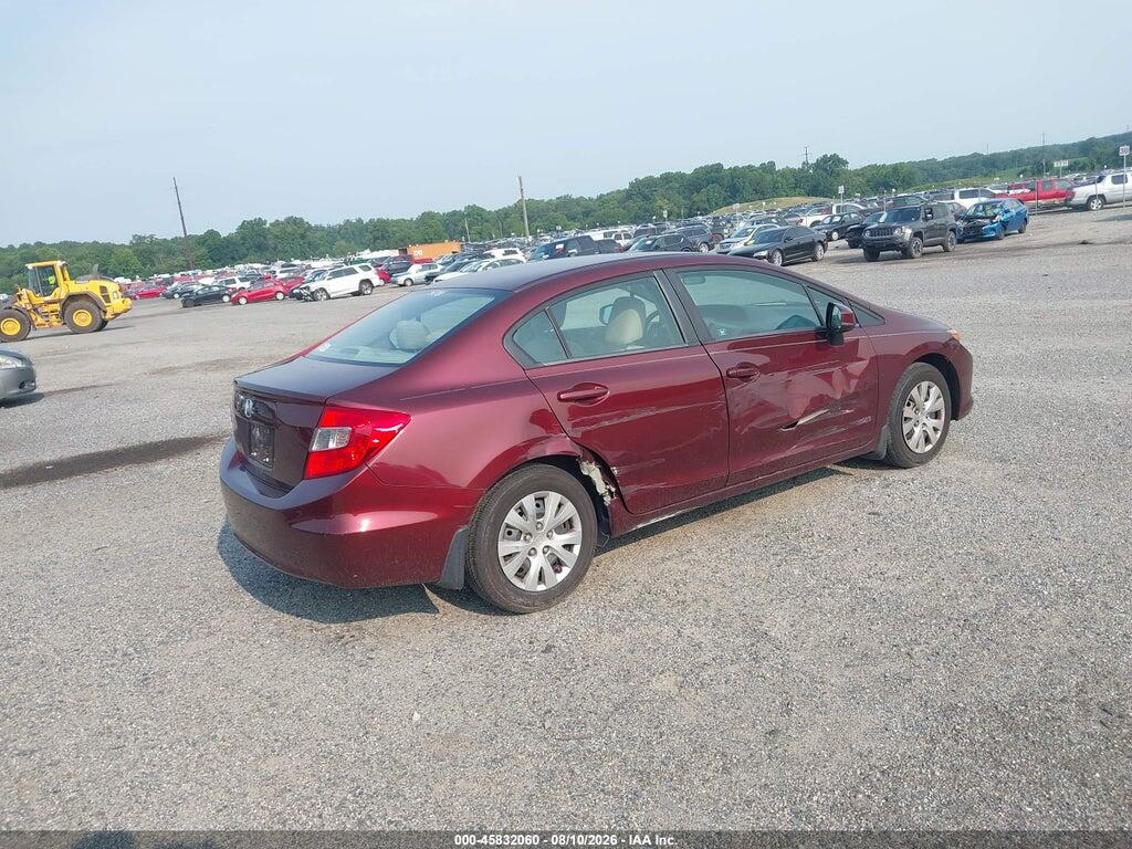 19XFB2F52CE350616 2012 HONDA CIVIC photo no. 4