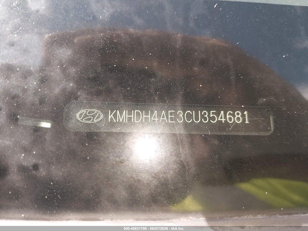 KMHDH4AE3CU354681 2012 HYUNDAI ELANTRA photo no. 9
