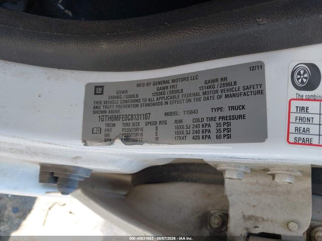1GTH6MFE0C8131107 2012 GMC CANYON photo no. 9