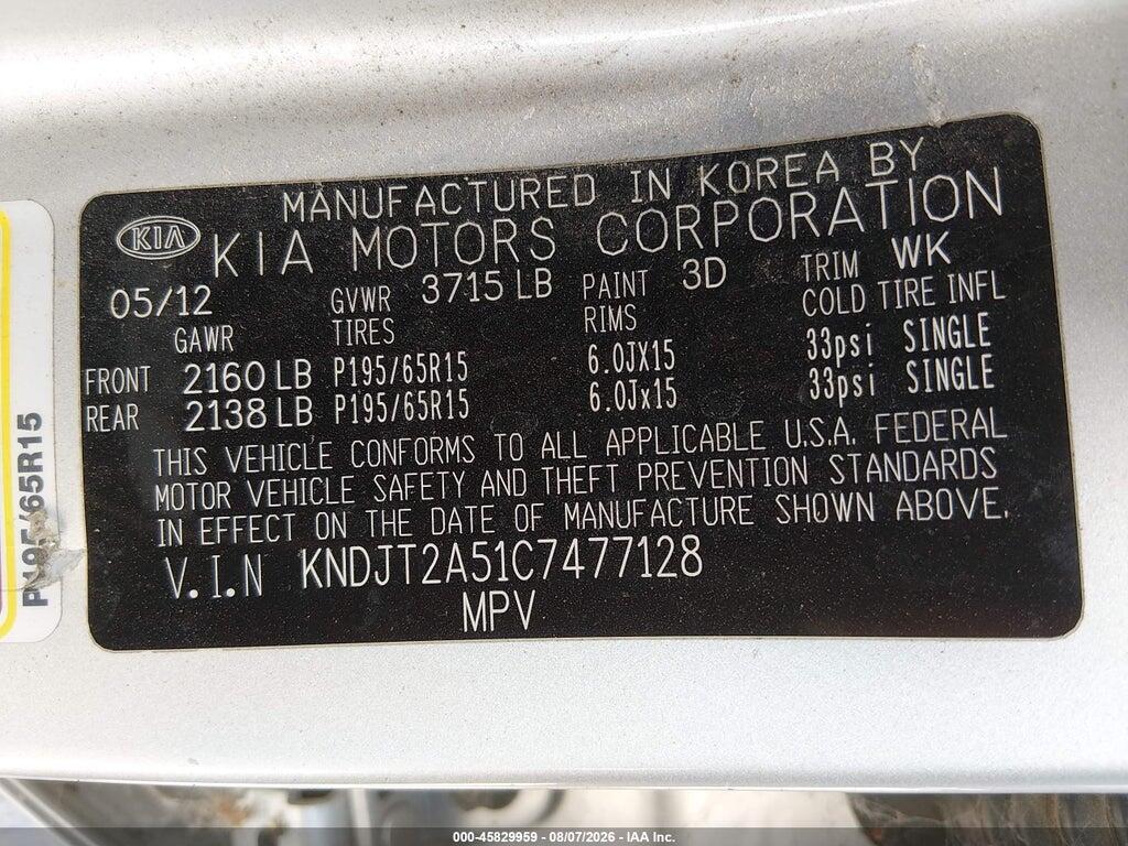 KNDJT2A51C7477128 2012 KIA SOUL photo no. 9