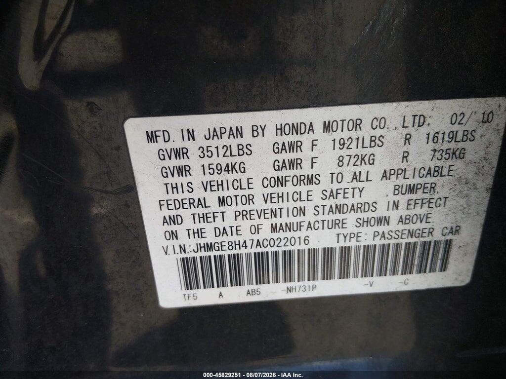 1HGCP2F68CA241143 2012 HONDA ACCORD photo no. 9