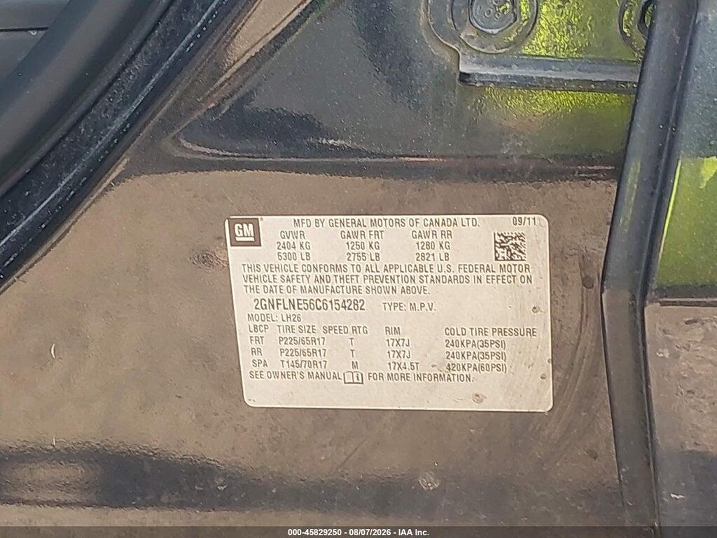 2GNFLNE56C6154282 2012 CHEVROLET EQUINOX photo no. 9