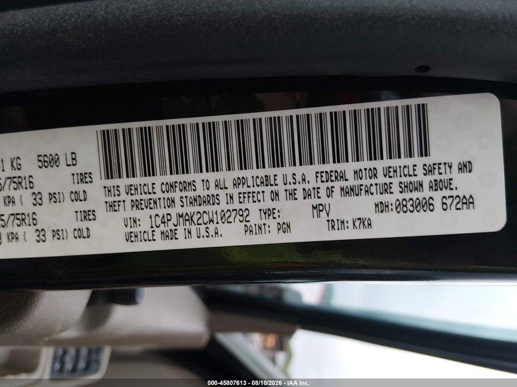 1C4PJMAK2CW102792 2012 JEEP LIBERTY photo no. 9