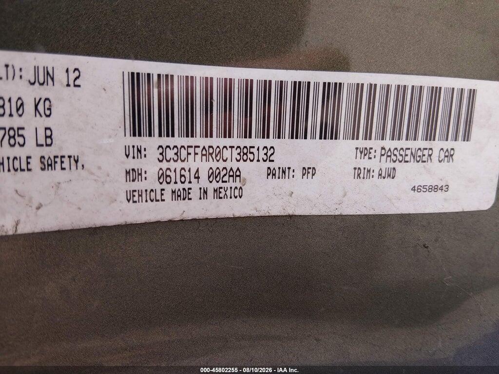 3C3CFFAR0CT385132 2012 FIAT 500 photo no. 9