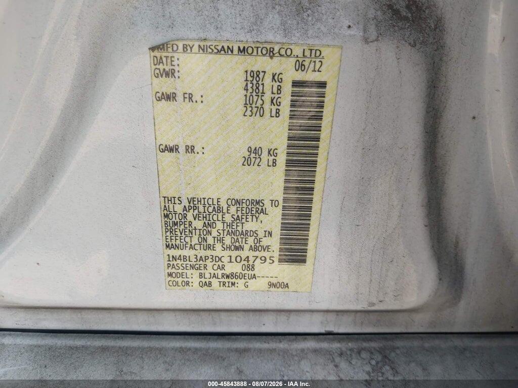 1N4BL3AP3DC104795 2013 NISSAN ALTIMA photo no. 9