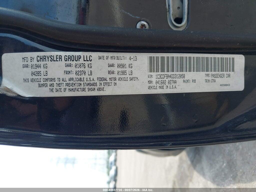 1C3CDFBA4DD312058 2013 DODGE DART photo no. 9