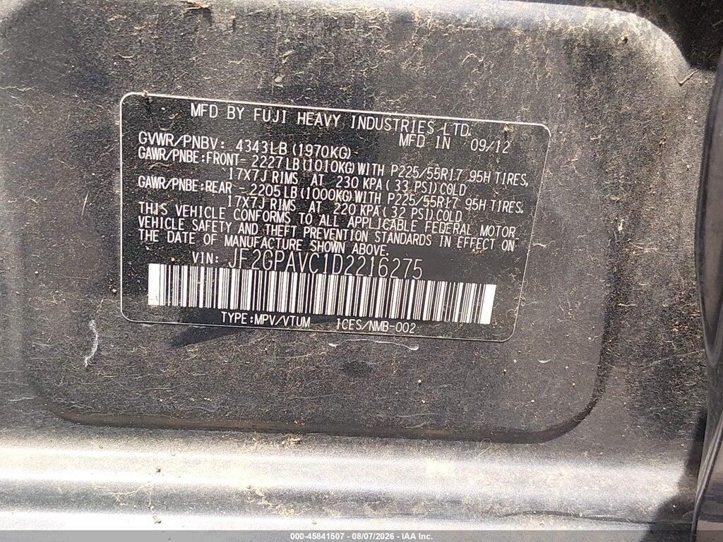 JF2GPAVC1D2216275 2013 SUBARU XV CROSSTREK photo no. 9