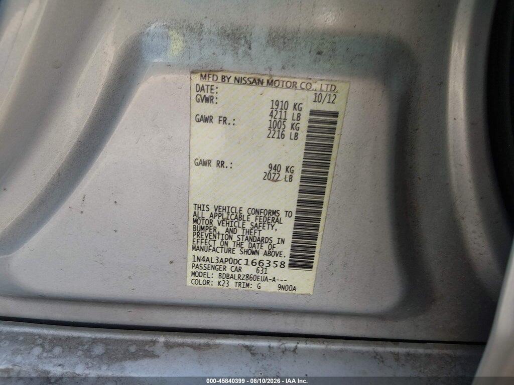 1N4AL3AP0DC166358 2013 NISSAN ALTIMA photo no. 9