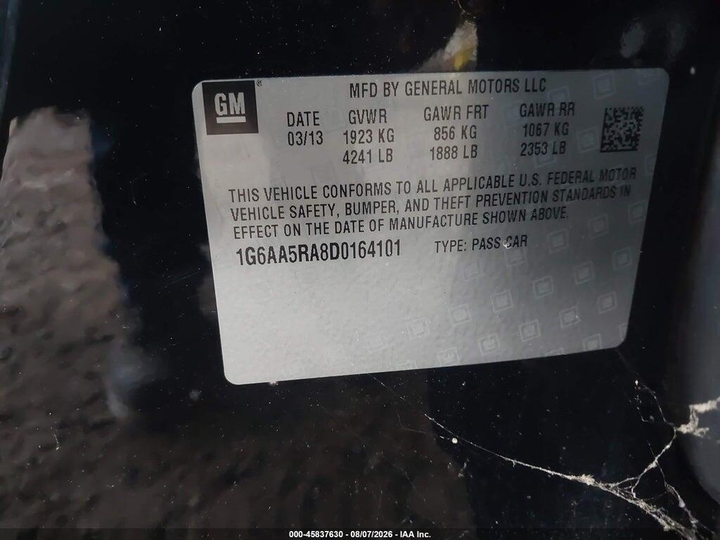 1G6AA5RA8D0164101 2013 CADILLAC ATS photo no. 9