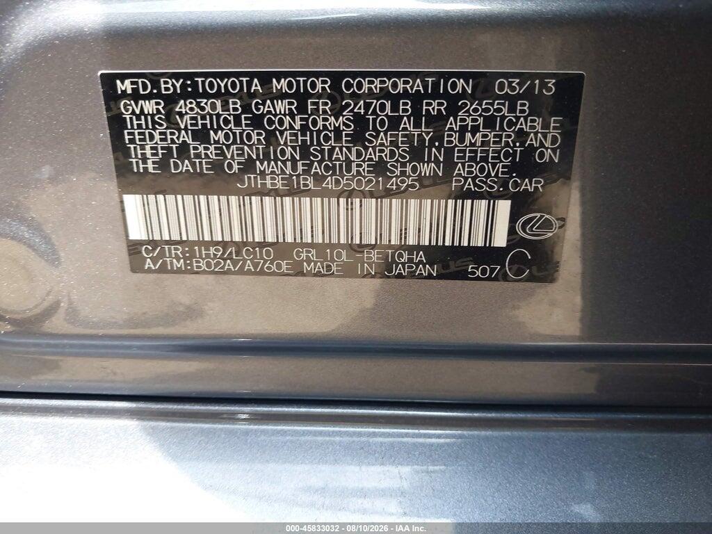 JTHBE1BL4D5021495 2013 LEXUS GS 350 photo no. 9