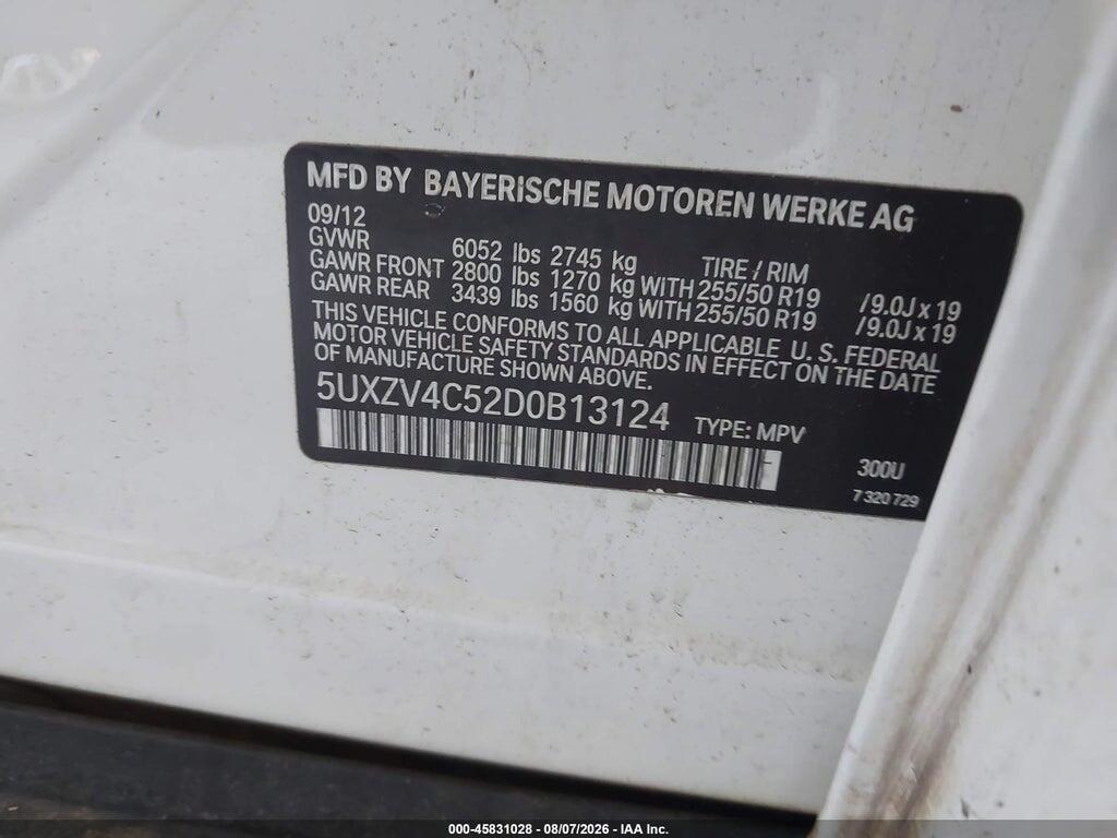 5UXZV4C52D0B13124 2013 BMW X5 photo no. 9