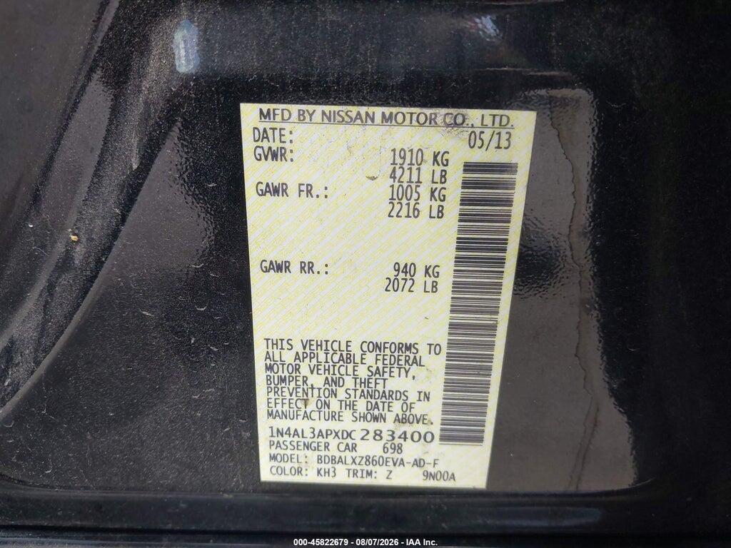 1N4AL3APXDC283400 2013 NISSAN ALTIMA photo no. 9
