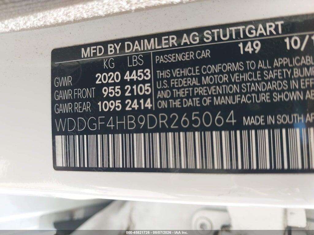 WDDGF4HB9DR265064 2013 MERCEDES-BENZ C 250 photo no. 9