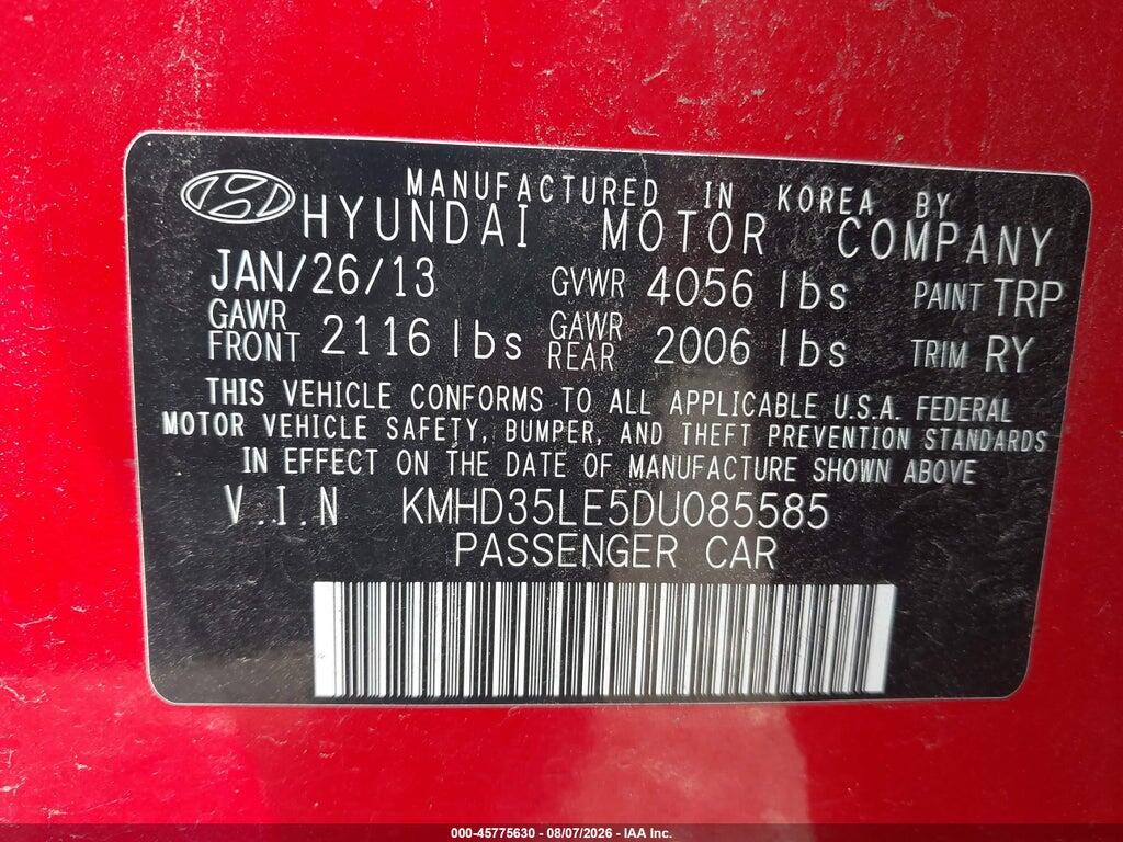 KMHD35LE5DU085585 2013 HYUNDAI ELANTRA GT photo no. 9