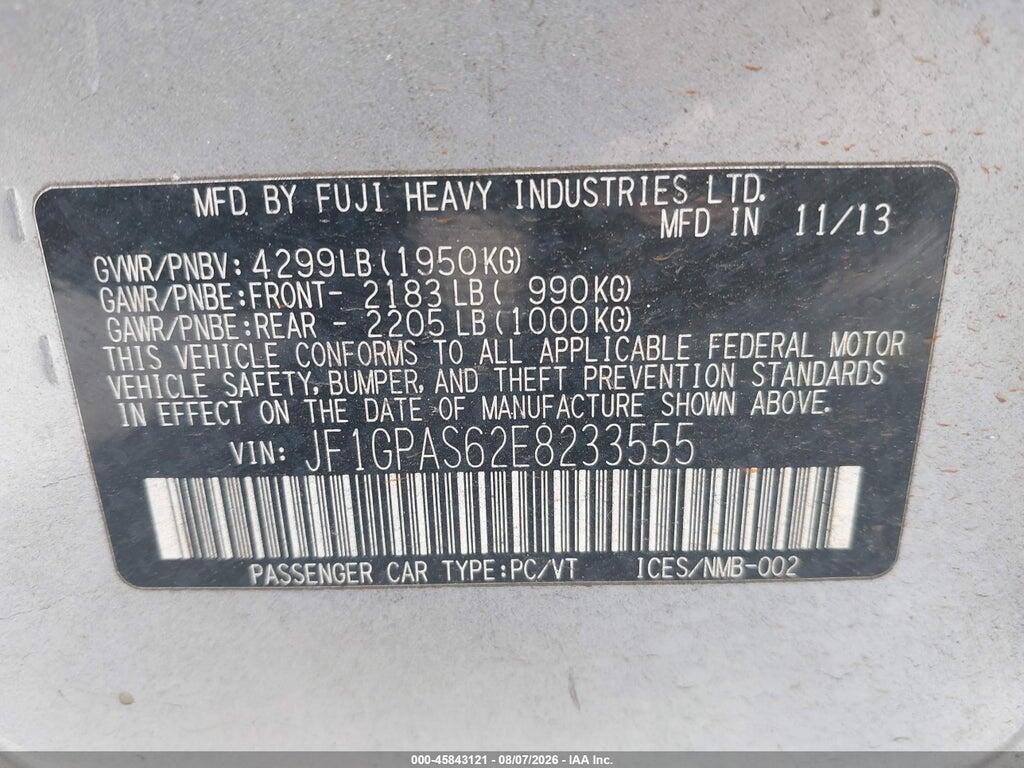 JF1GPAS62E8233555 2014 SUBARU IMPREZA photo no. 9