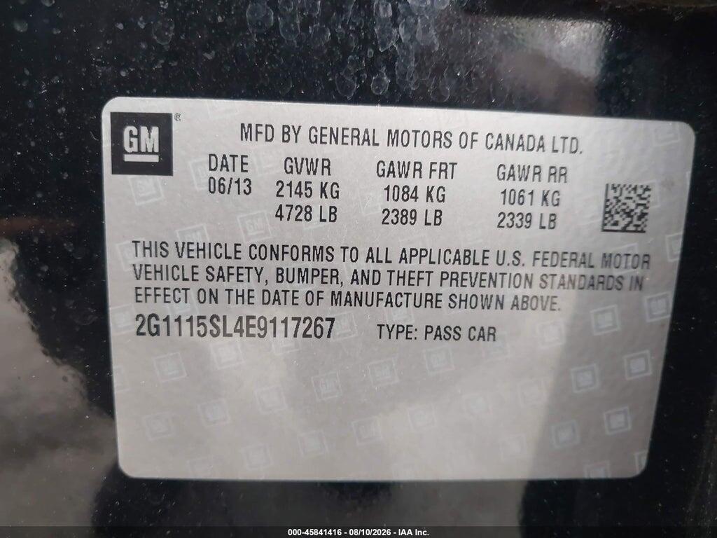 2G1115SL4E9117267 2014 CHEVROLET IMPALA photo no. 9