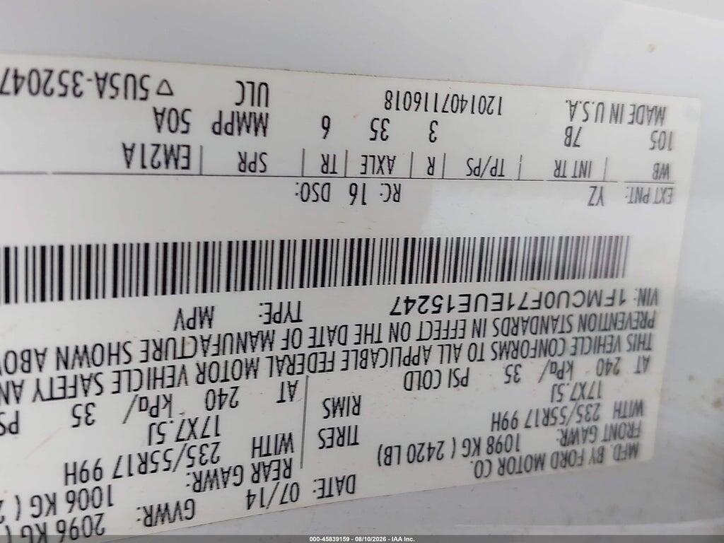 1FMCU0F71EUE15247 2014 FORD ESCAPE photo no. 9