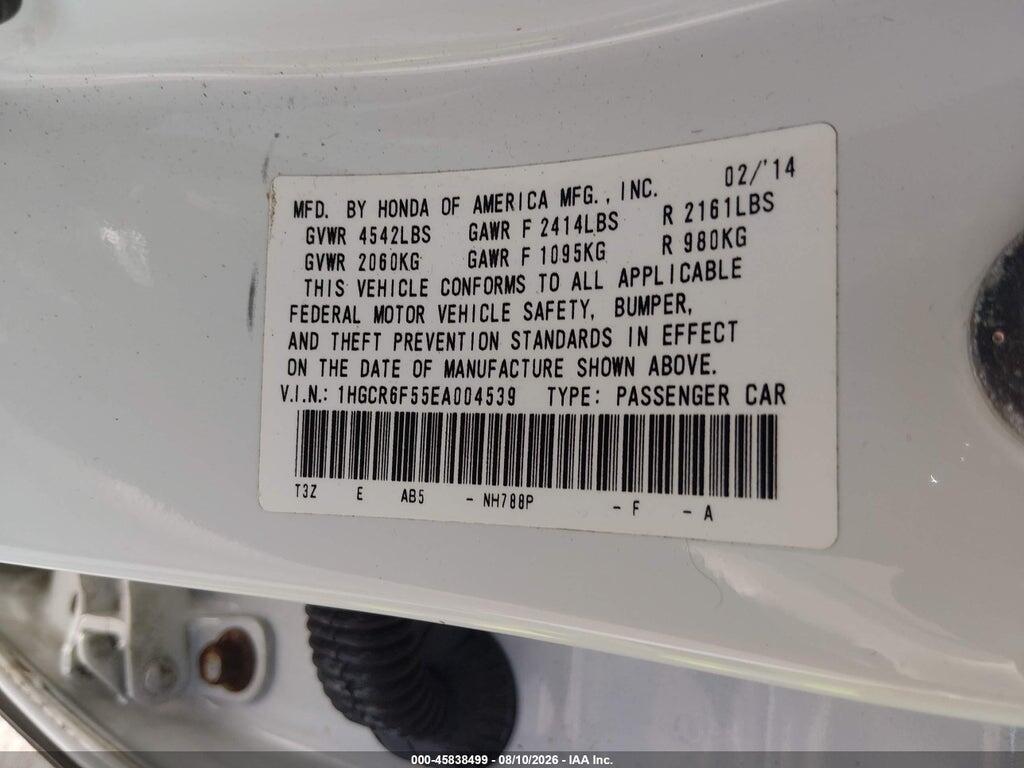 1HGCR6F55EA004539 2014 HONDA ACCORD HYBRID photo no. 9