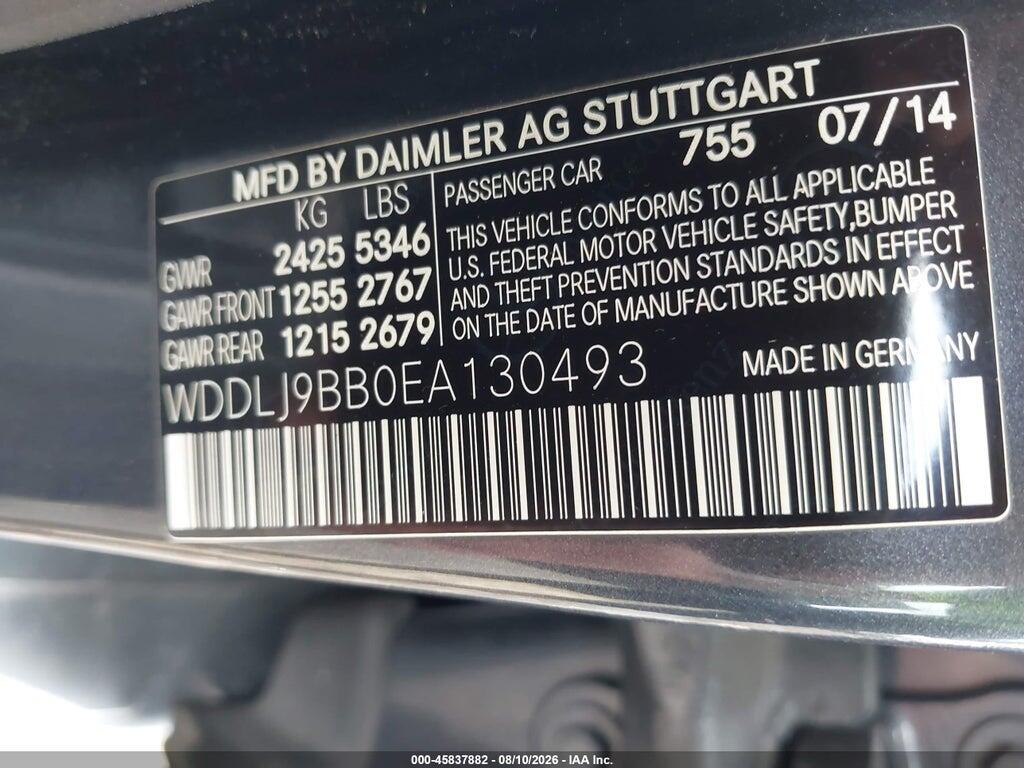 WDDLJ9BB0EA130493 2014 MERCEDES-BENZ CLS 550 photo no. 9