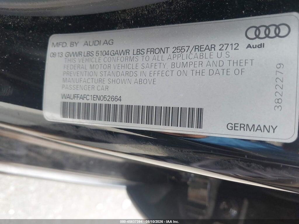 WAUFFAFC1EN052664 2014 AUDI A6 photo no. 9