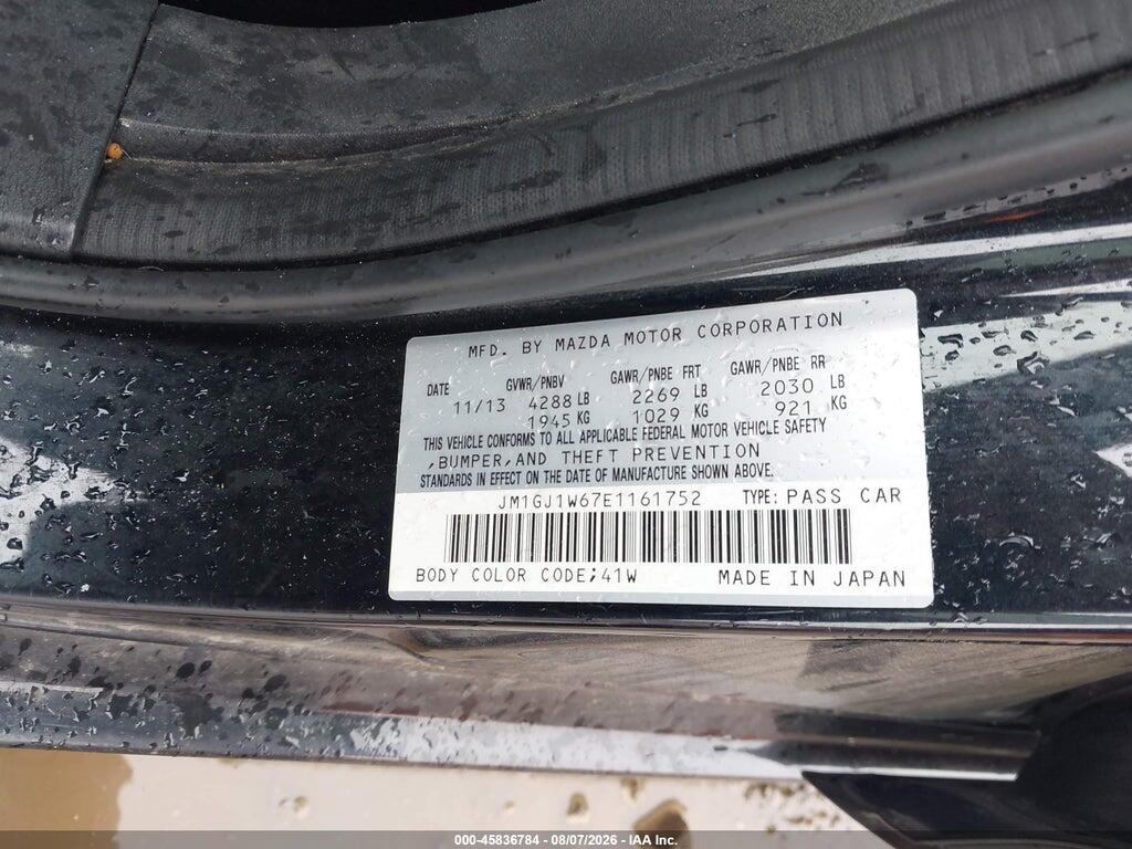 JM1GJ1W67E1161752 2014 MAZDA MAZDA6 photo no. 9