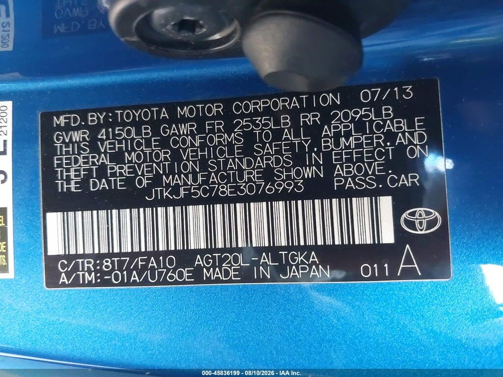 JTKJF5C78E3076993 2014 SCION TC photo no. 9