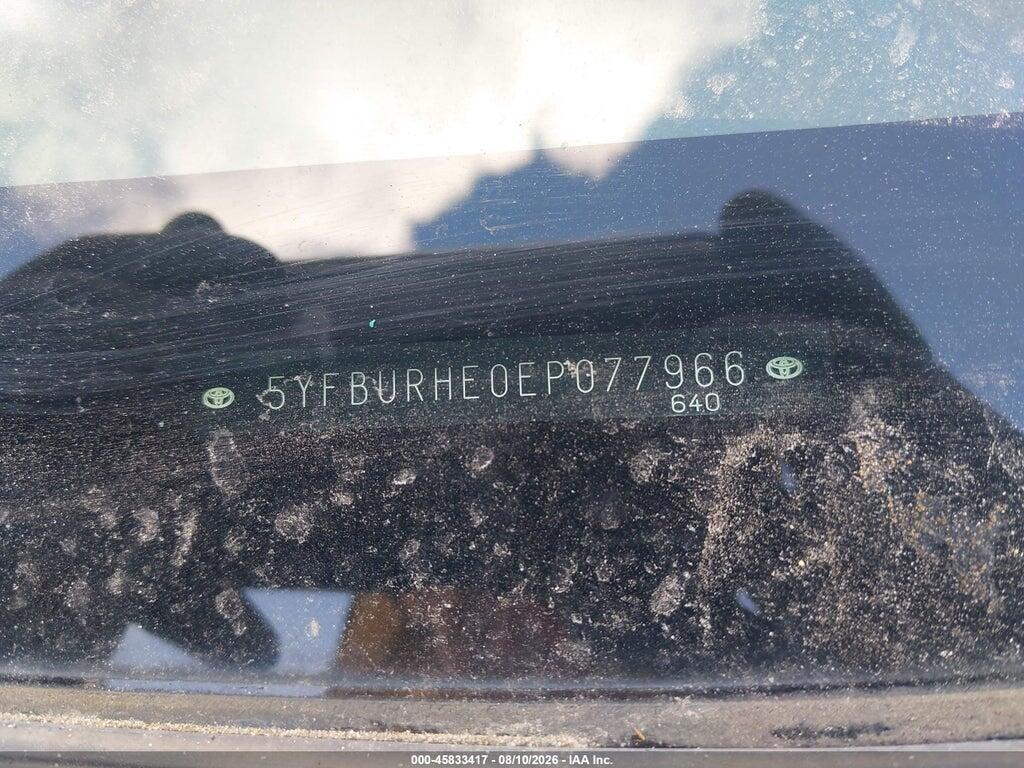 5YFBURHE0EP077966 2014 TOYOTA COROLLA photo no. 9