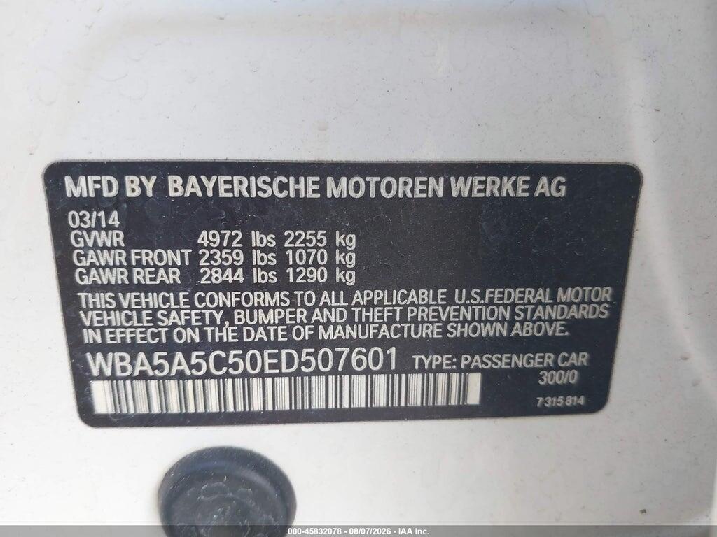WBA5A5C50ED507601 2014 BMW 528I photo no. 9