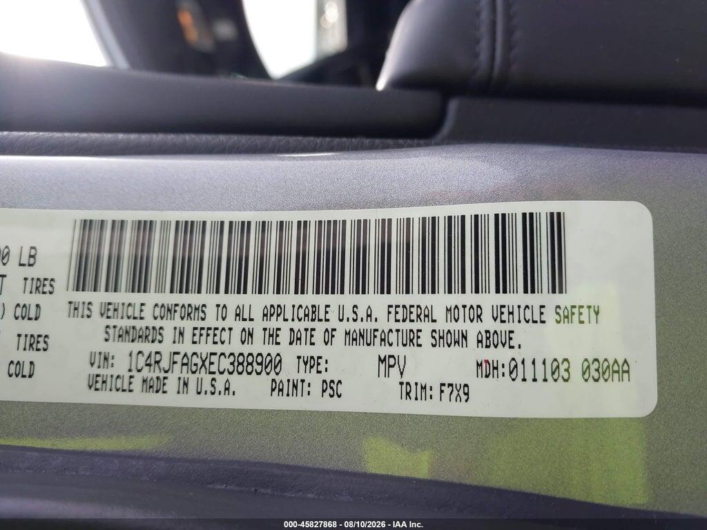 1C4RJFAGXEC388900 2014 JEEP GRAND CHEROKEE photo no. 9