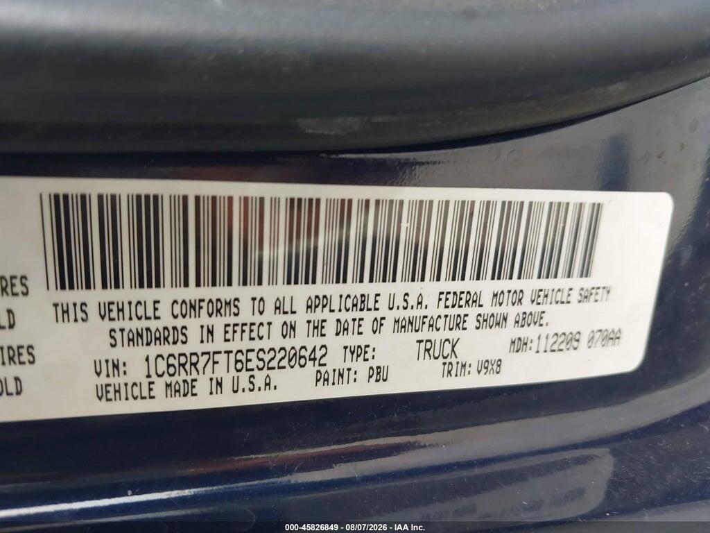 1C6RR7FT6ES220642 2014 RAM 1500 photo no. 9