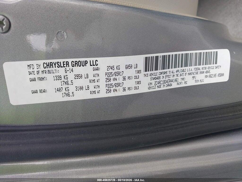 2C4RC1BG4ER441061 2014 CHRYSLER TOWN & COUNTRY photo no. 9