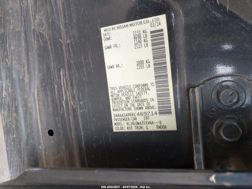 1N4AA5AP6EC469714 2014 NISSAN MAXIMA photo no. 9