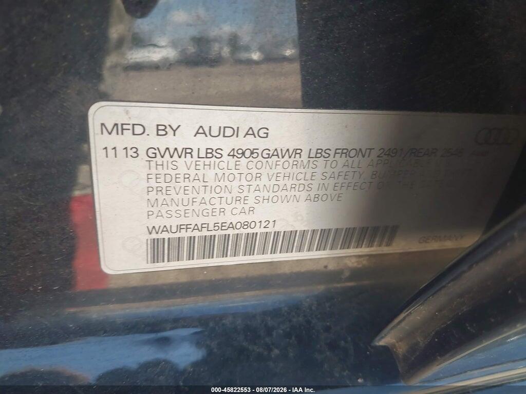 WAUFFAFL5EA080121 2014 AUDI A4 photo no. 9