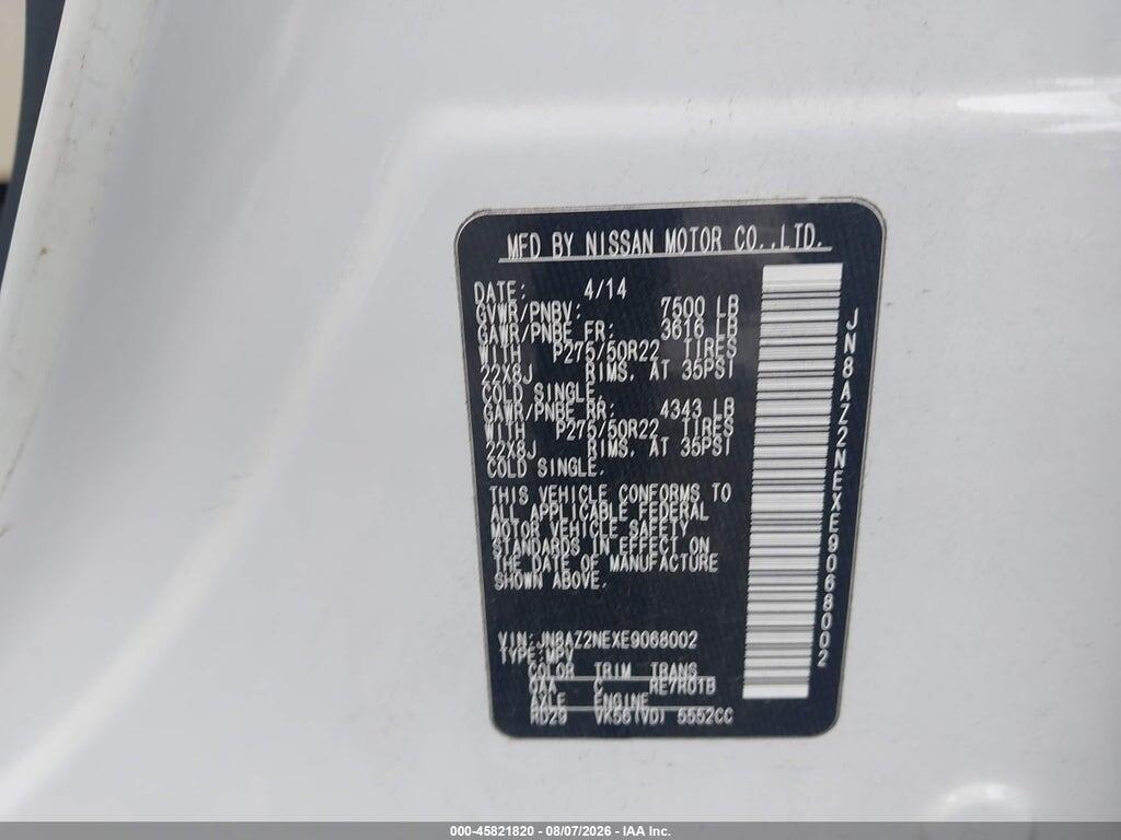 JN8AZ2NEXE9068002 2014 INFINITI QX80 photo no. 9