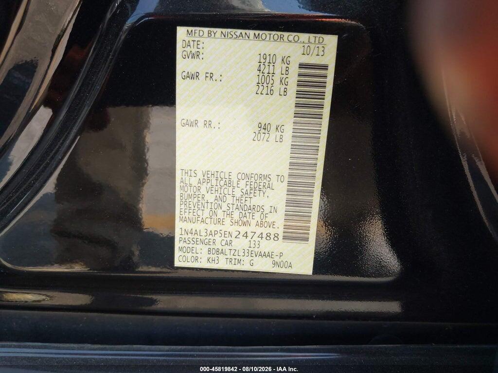 1N4AL3AP5EN247488 2014 NISSAN ALTIMA photo no. 9