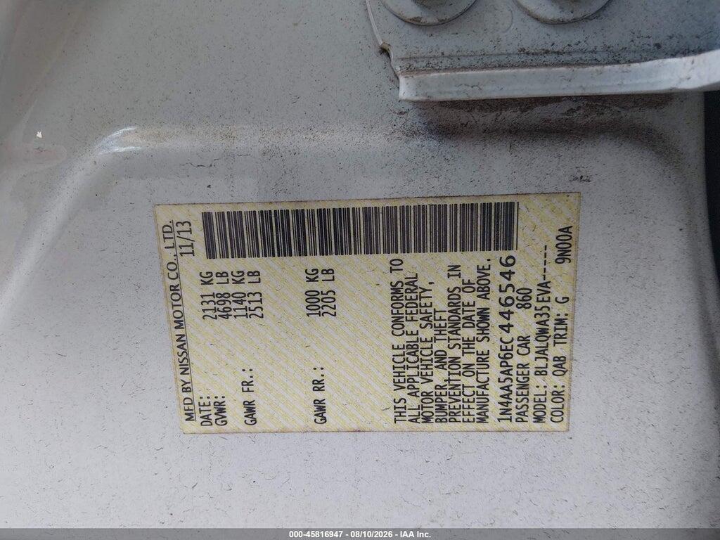 1N4AA5AP6EC446546 2014 NISSAN MAXIMA photo no. 9